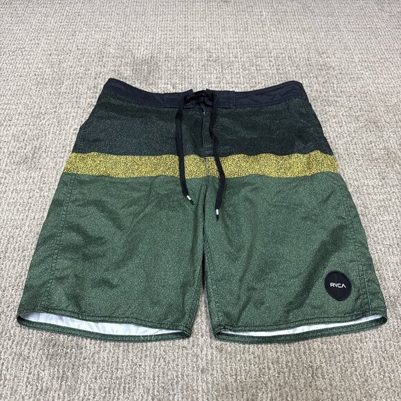 RVCA Board Shorts Green Drawstring Men’s Size 32 - Picture 5 of 10